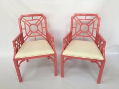 Lilly Pulitzer Pink Chinese Chippendale Chairs