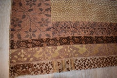 "Charbagh" Brown Gold Hand-Knotted Area Rug Wool, Silk, In Stock