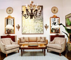 18th Century Renaissance Hand-Carved Chandelier Recreation in Oxidized Silver