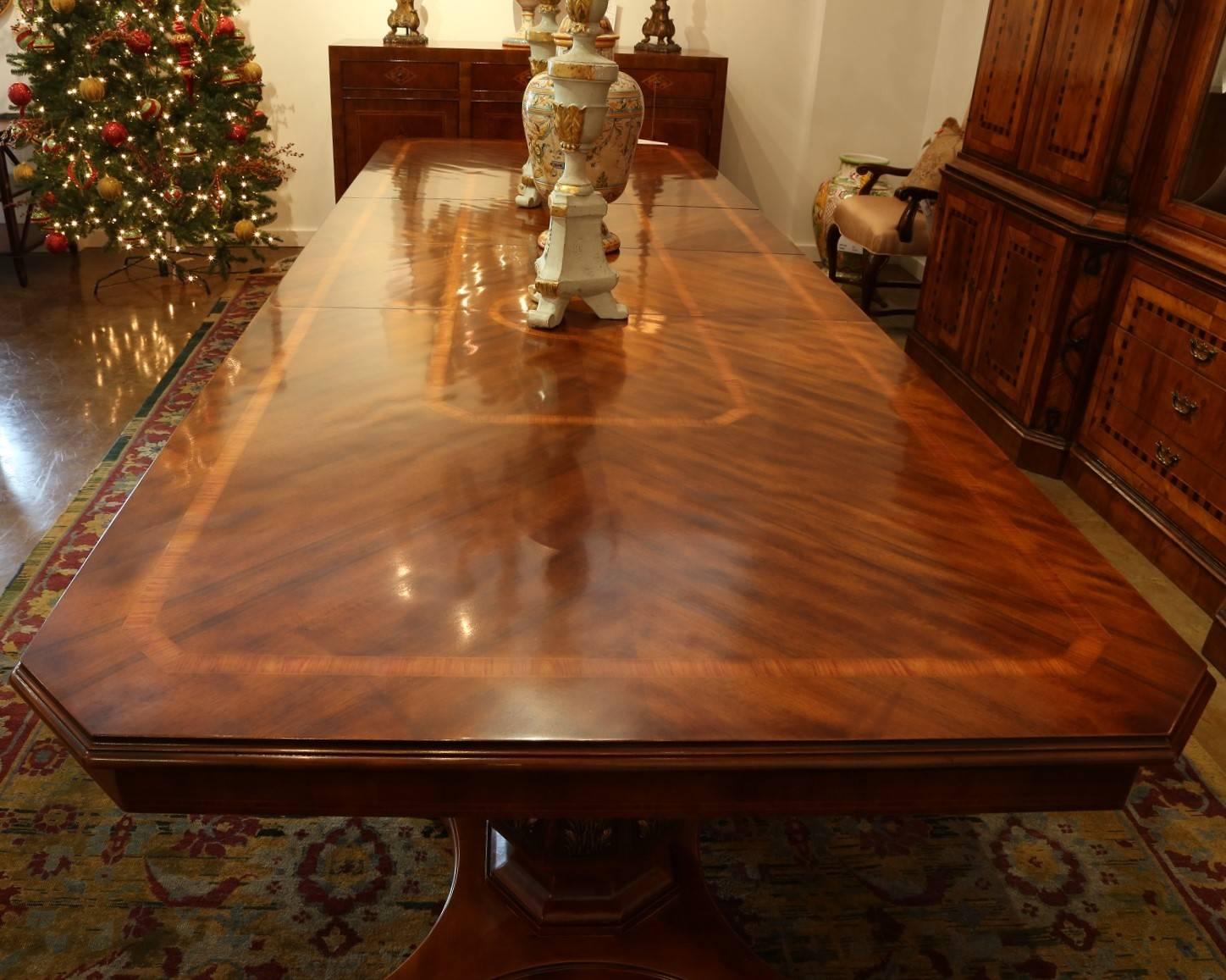 Late 20th Century 19th Century Style Rectangle Dining Table designed by Renaissance Collection