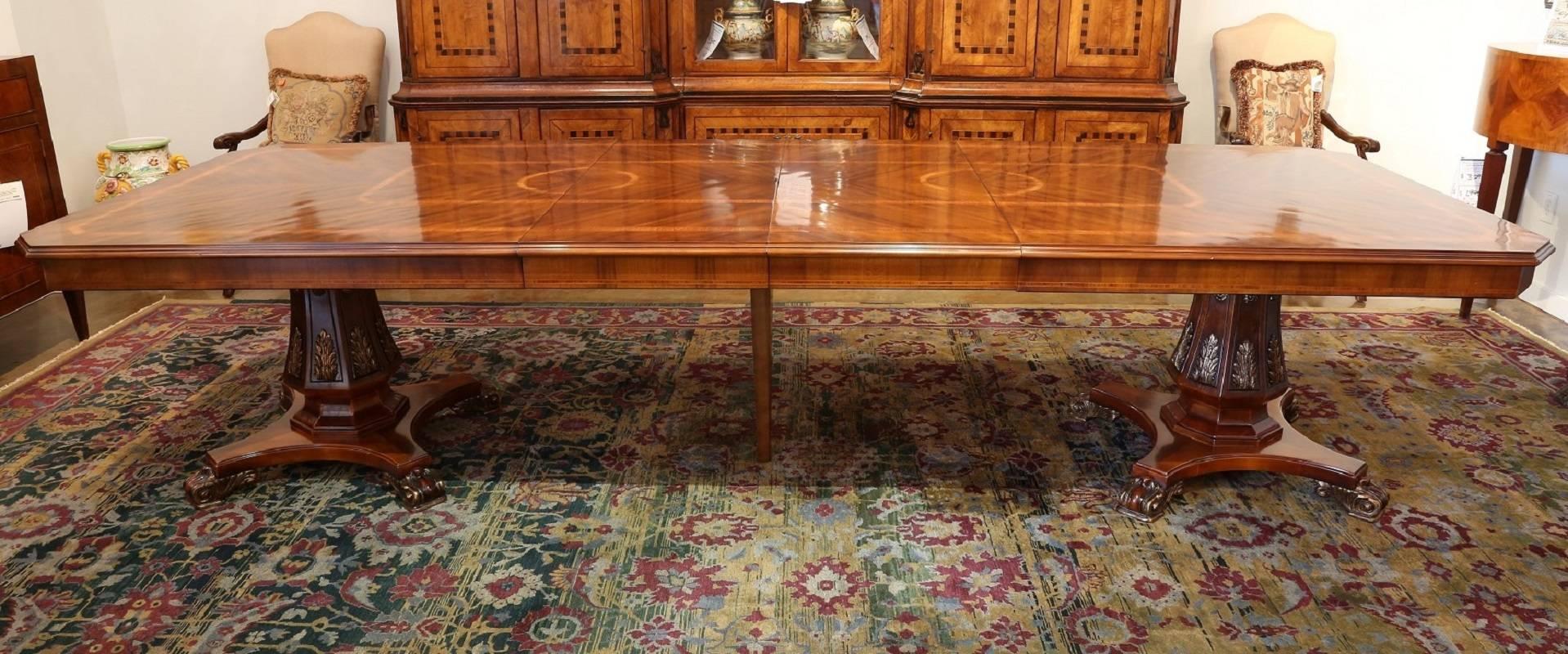 Hand-Carved 19th Century Style Rectangle Dining Table designed by Renaissance Collection