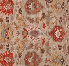 Handwoven Persian Sultanabad Recreation Taupe