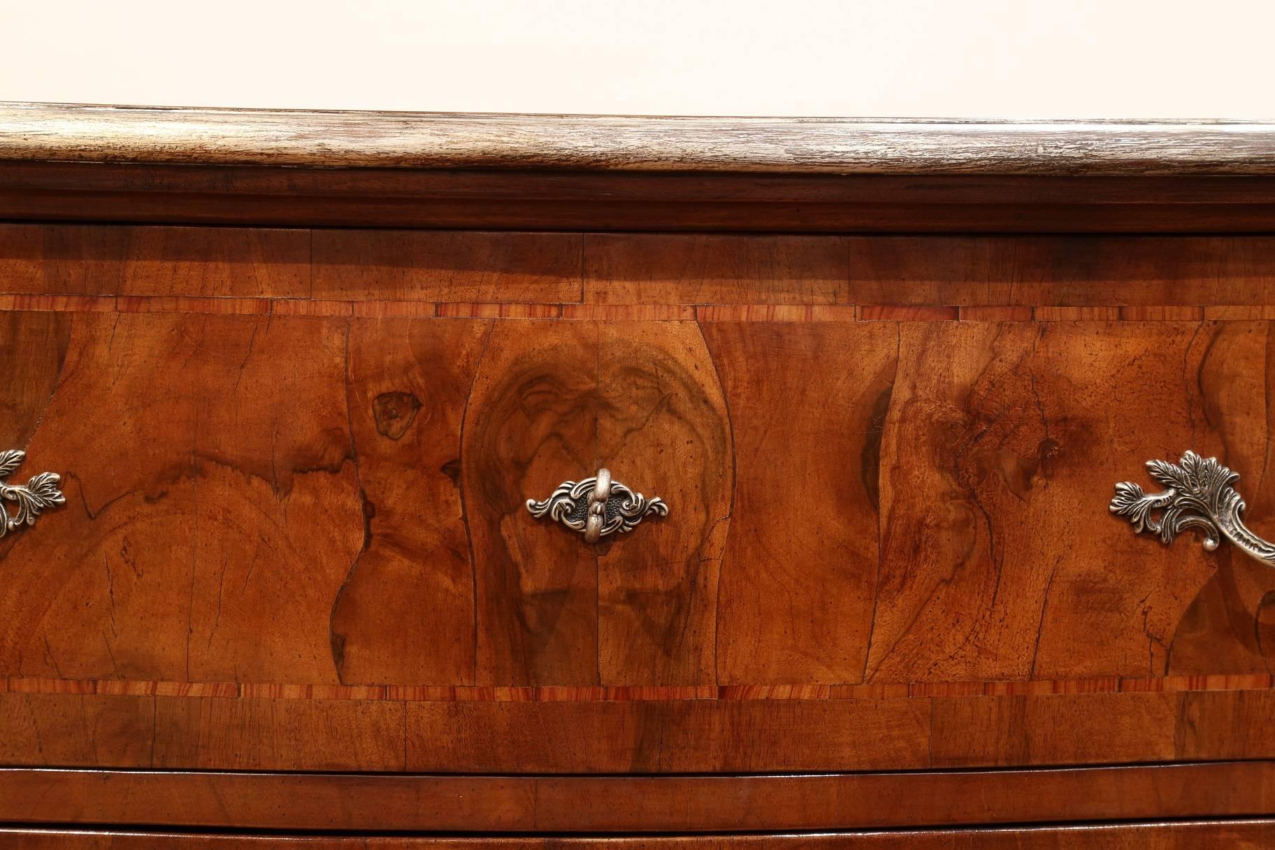 Silver Pair of Rococo Style Chests Designed by Renaissance Collection For Sale