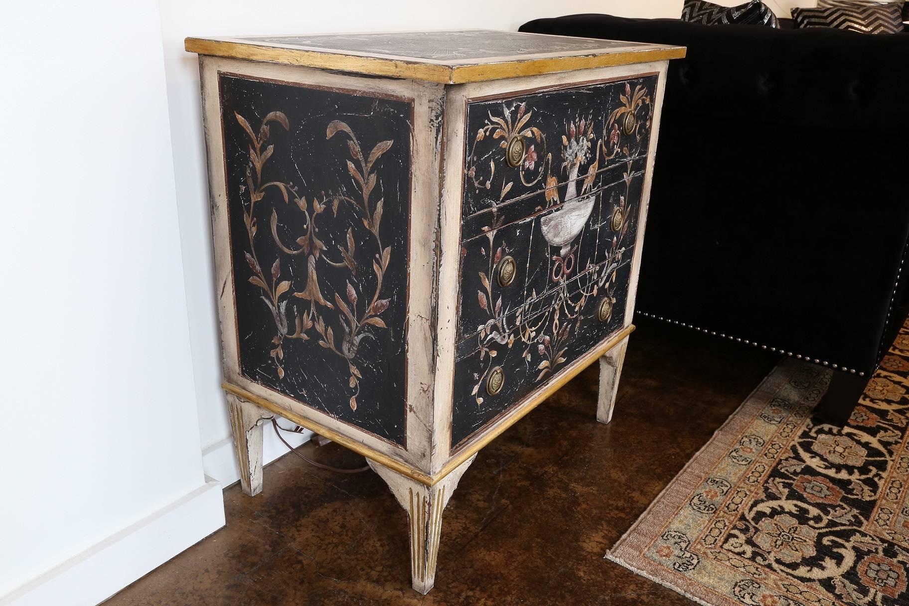 Hand-Painted Nightstand For Sale 1