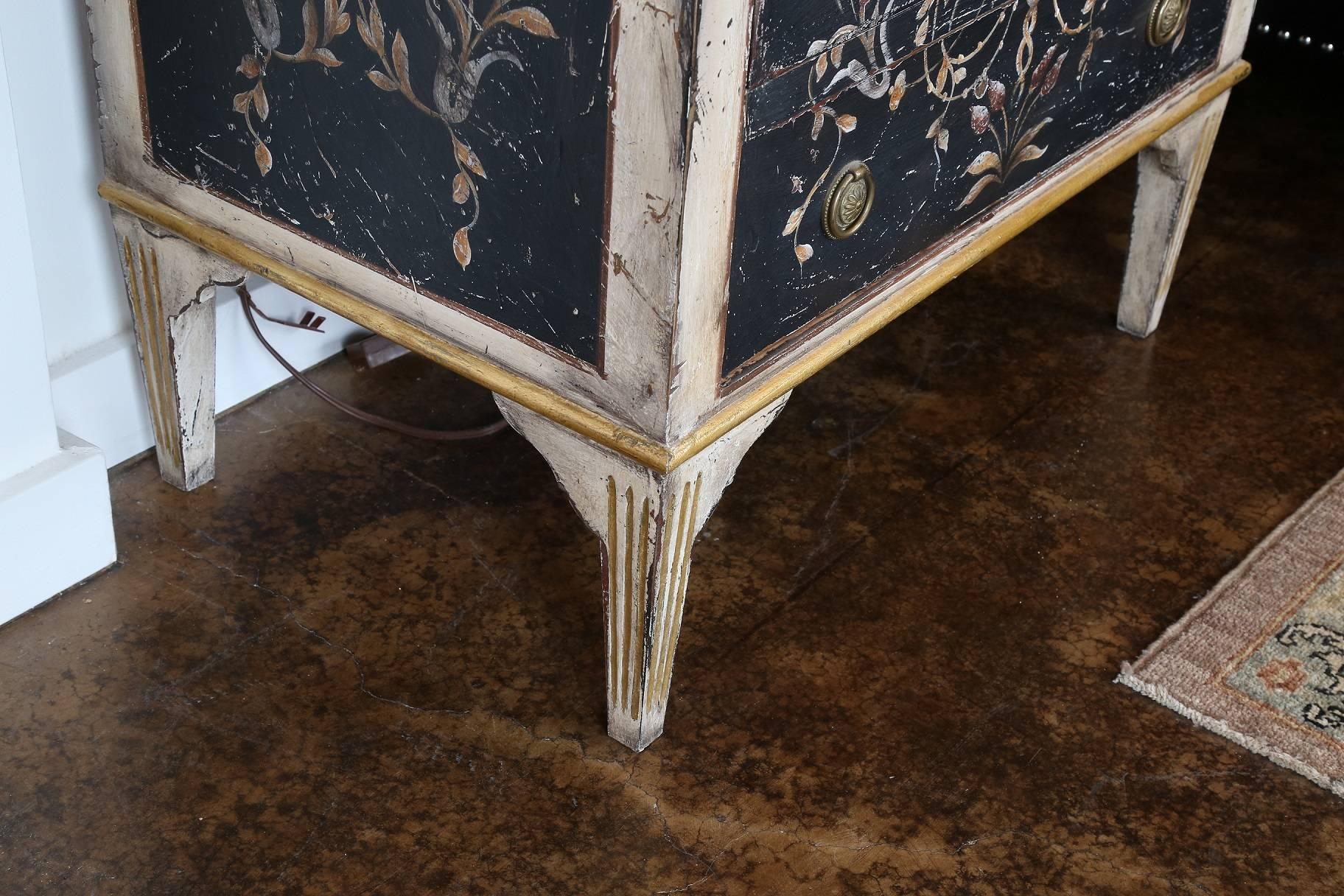 Hand-Painted Nightstand For Sale 2