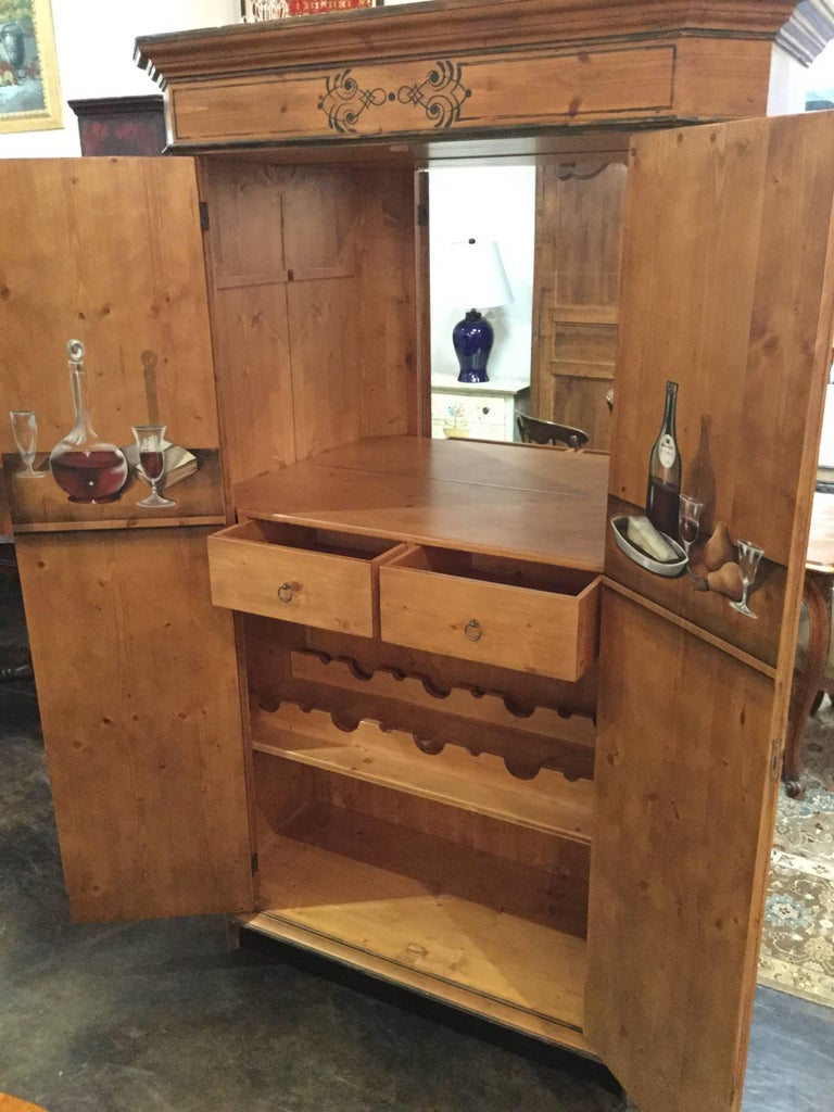 HandPainted Bar with Wine Rack FREE LOCAL DELIVERY For Sale