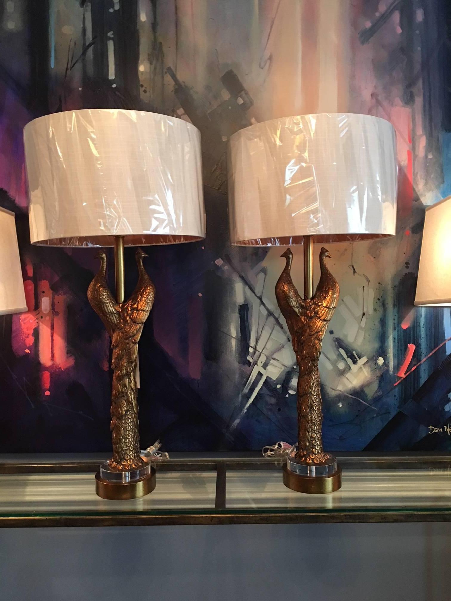 This stately pair of lamps is 38.5