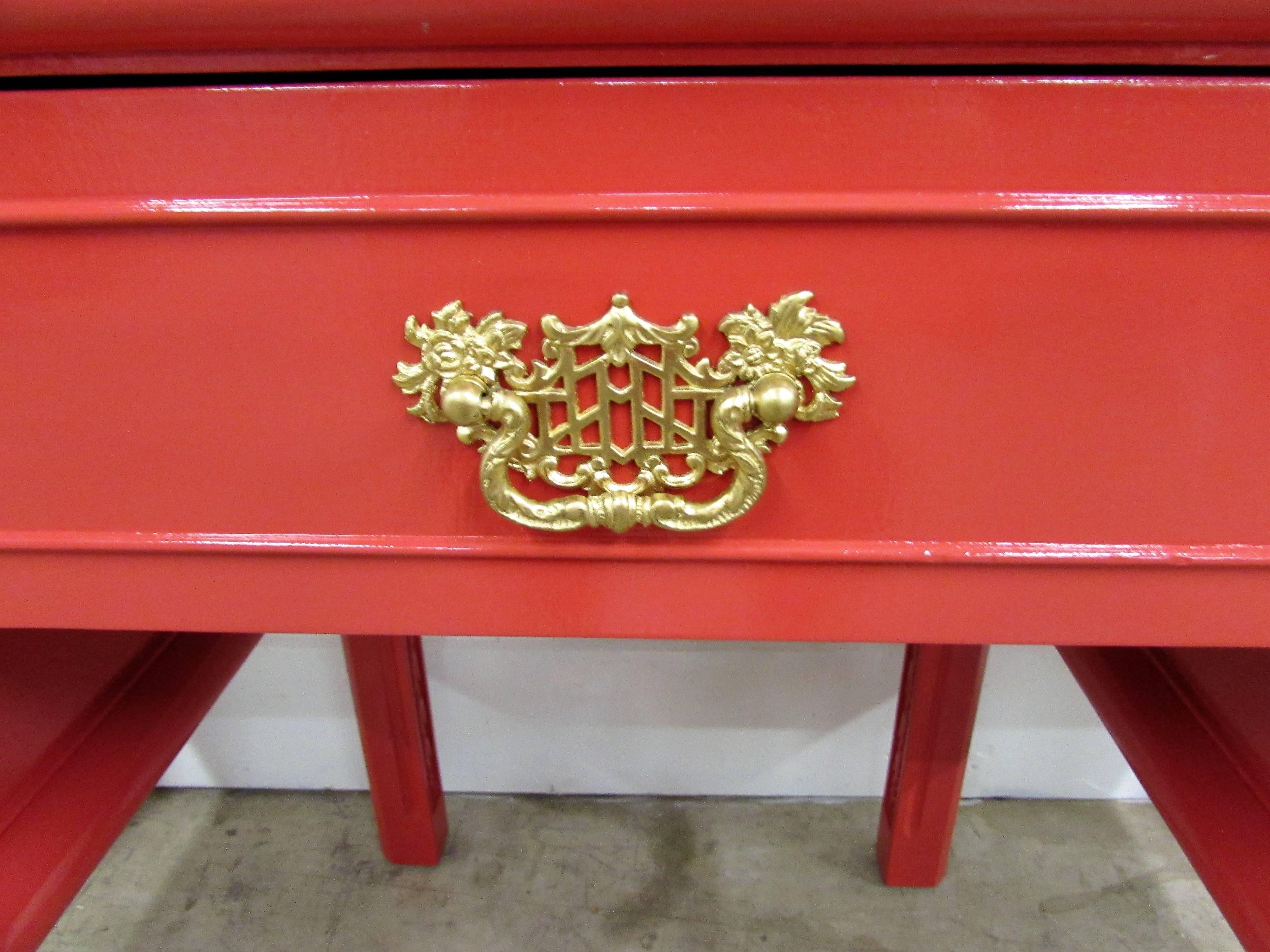 Chinoiserie Pagoda Desk or Console In Excellent Condition In Raleigh, NC