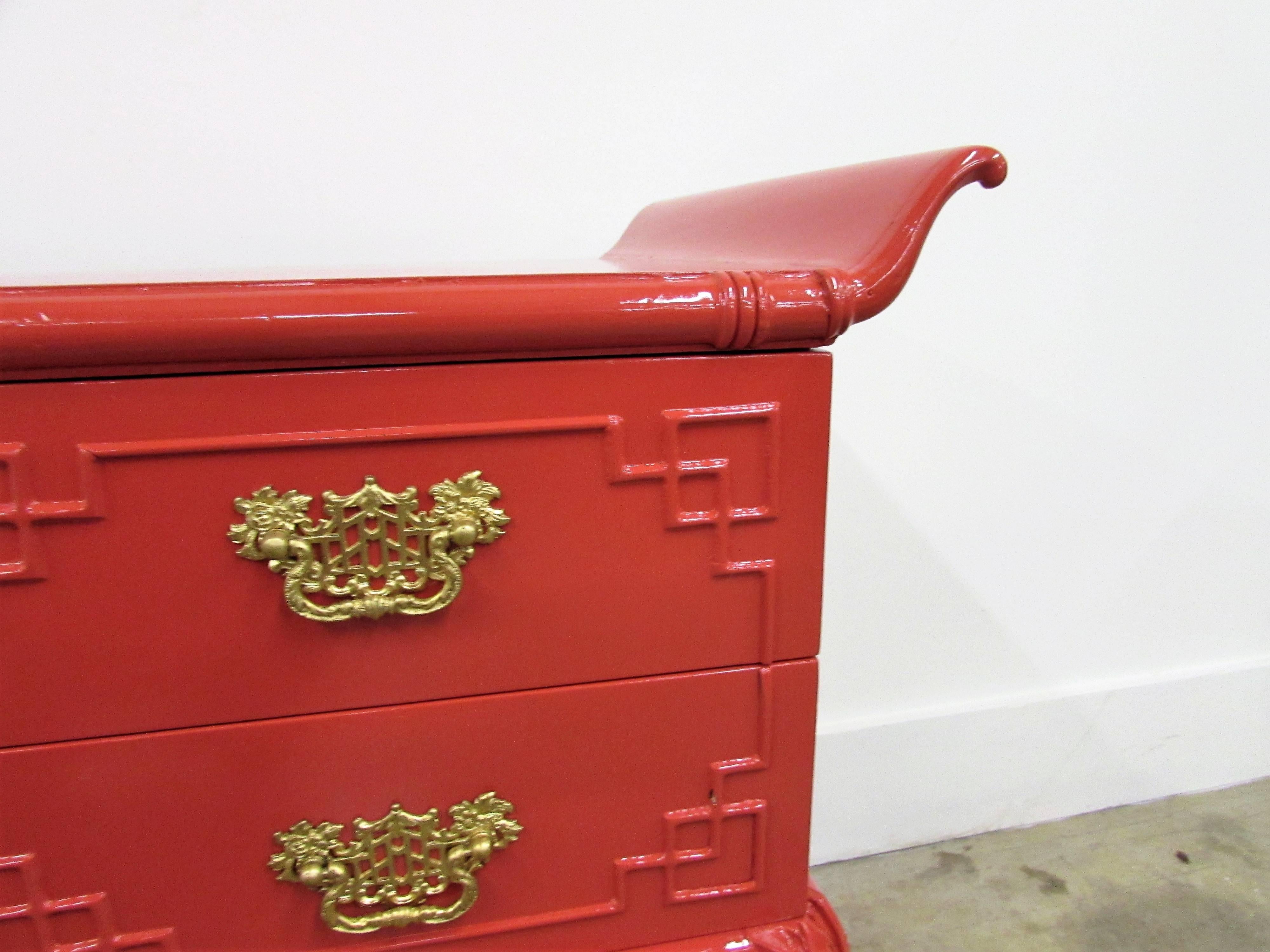 20th Century Chinoiserie Pagoda Desk or Console