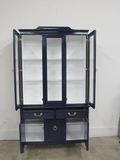 Broyhill Lenoir House Faux Bamboo Chest and Hutch