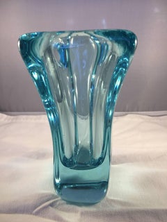 Teal Daum Crystal Vase