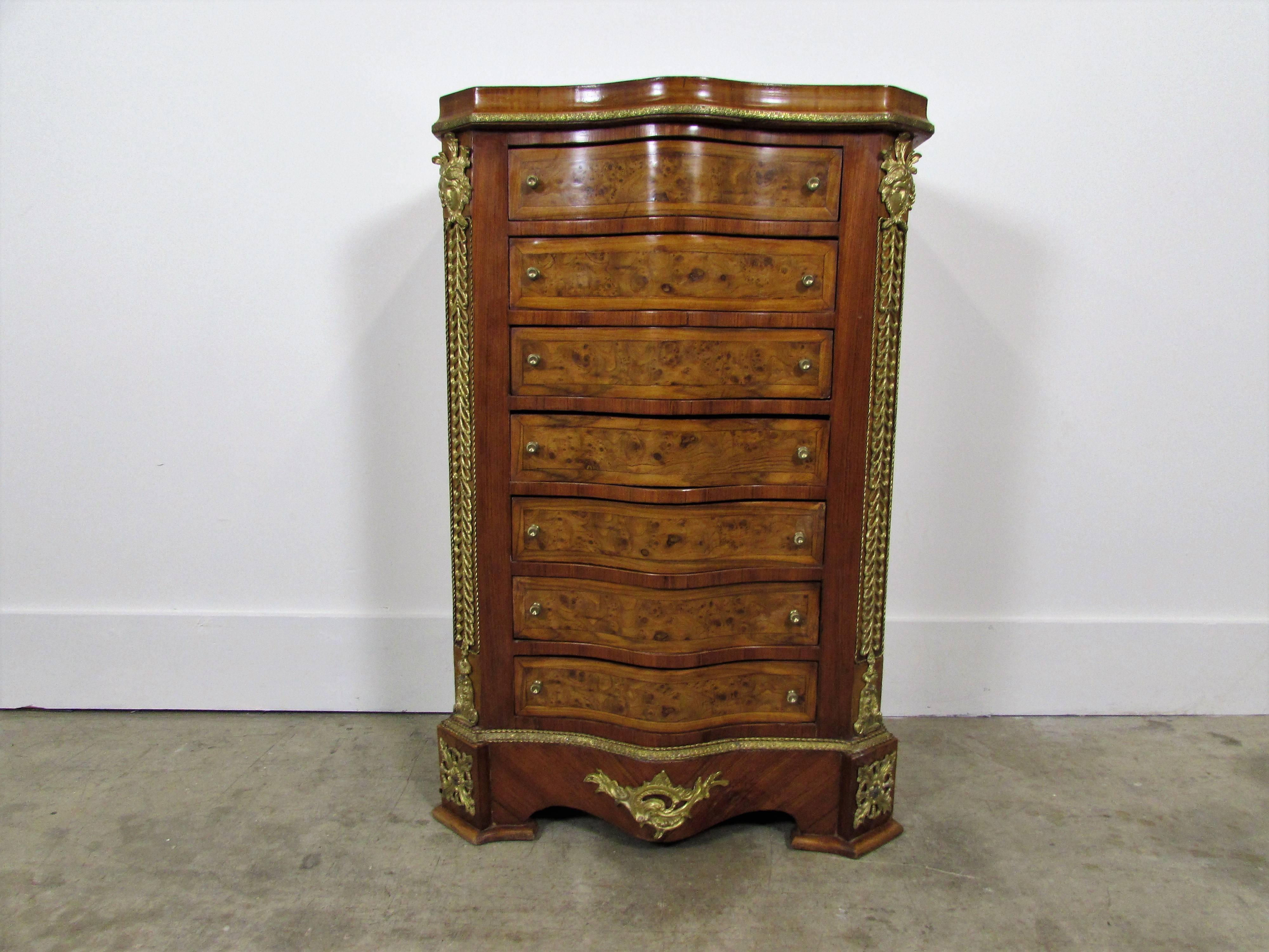 Neoclassical Italian Lingerie Chest Louis XIV Style Semainier For Sale