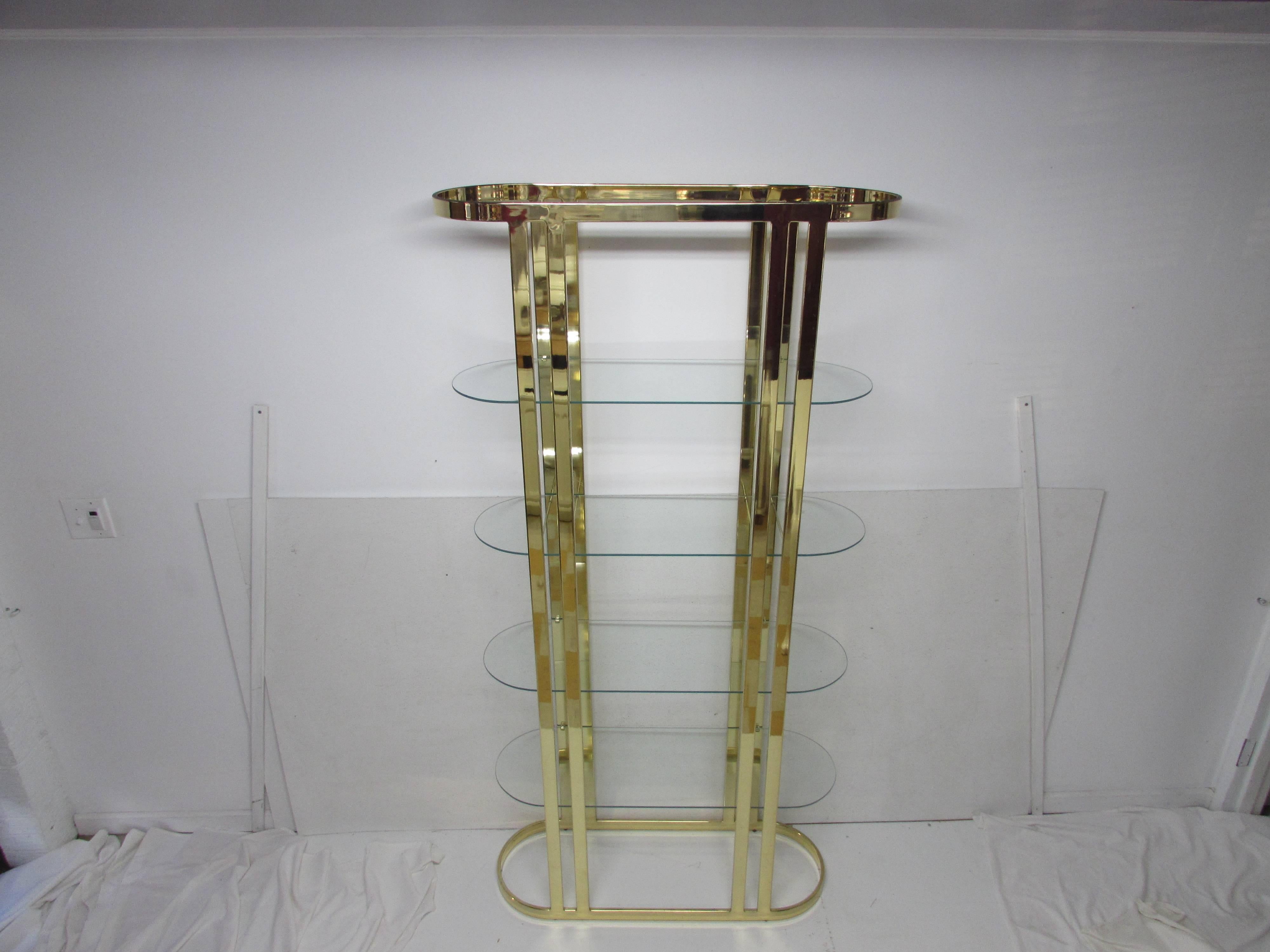 Mid-Century Modern Milo Baughman Midcentury Brass Étagère