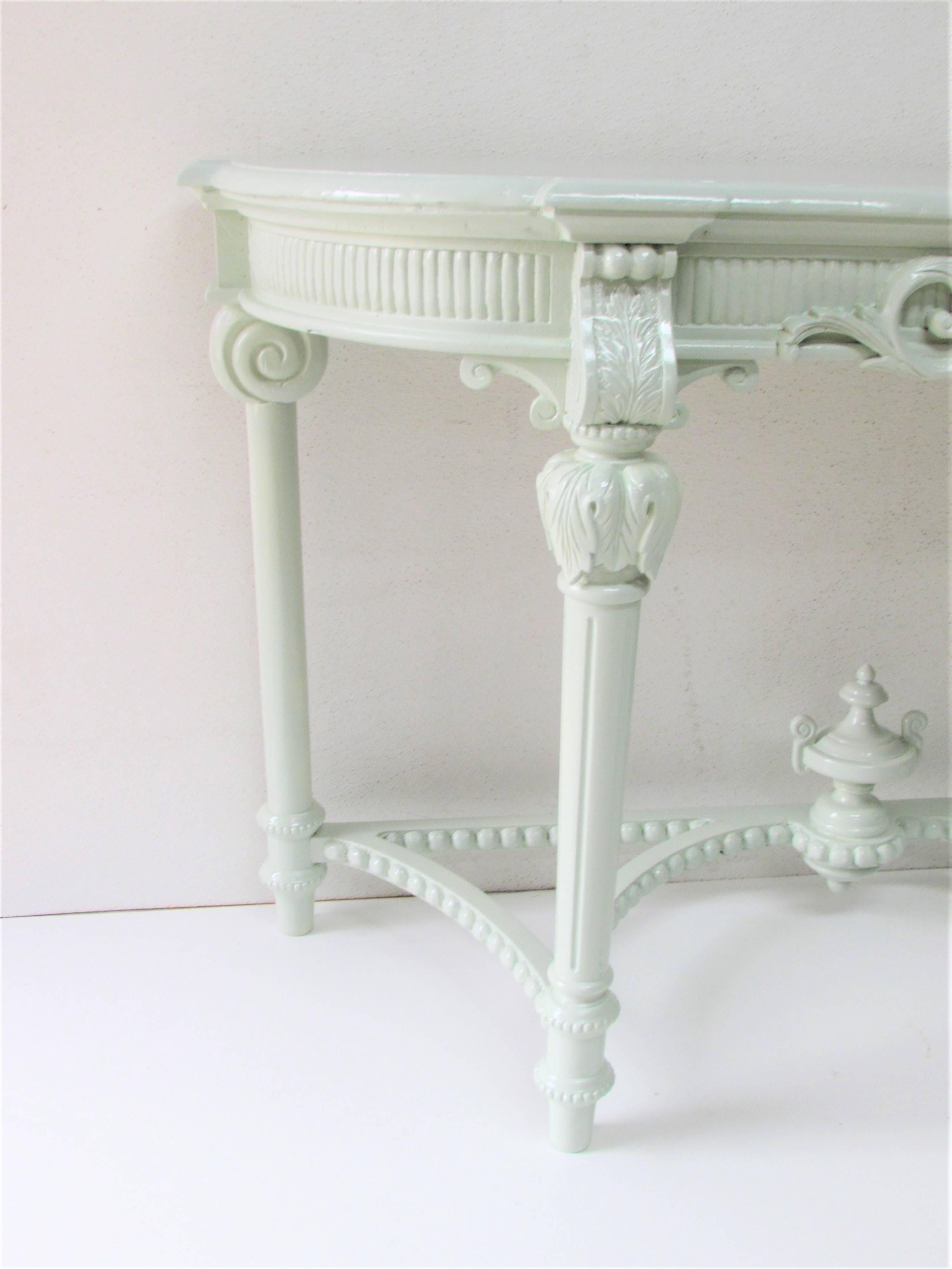 American French Louis XV Style Lacquered Console Table For Sale