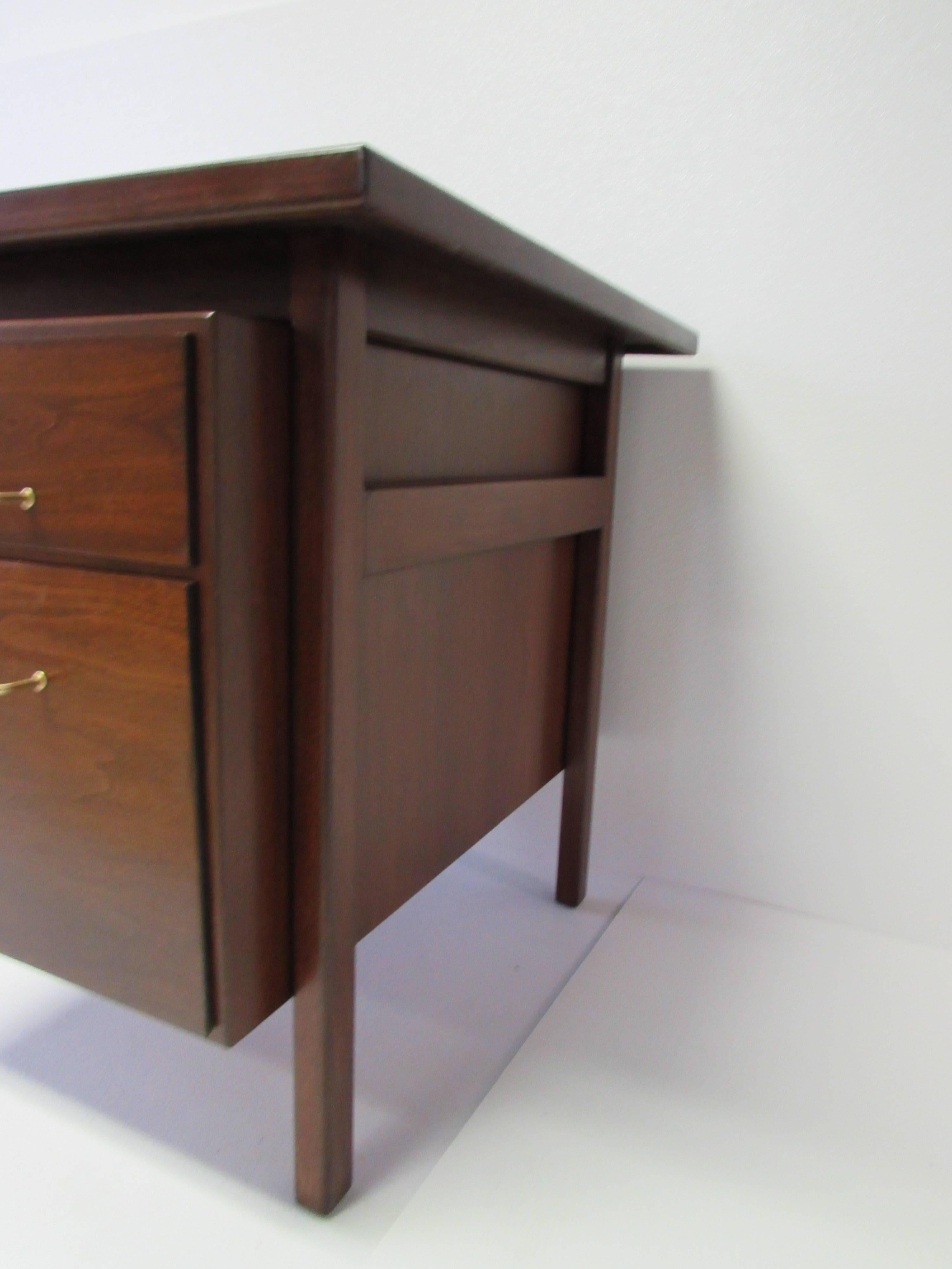 Stained Executive Desk Attributed to Jens Risom For Sale