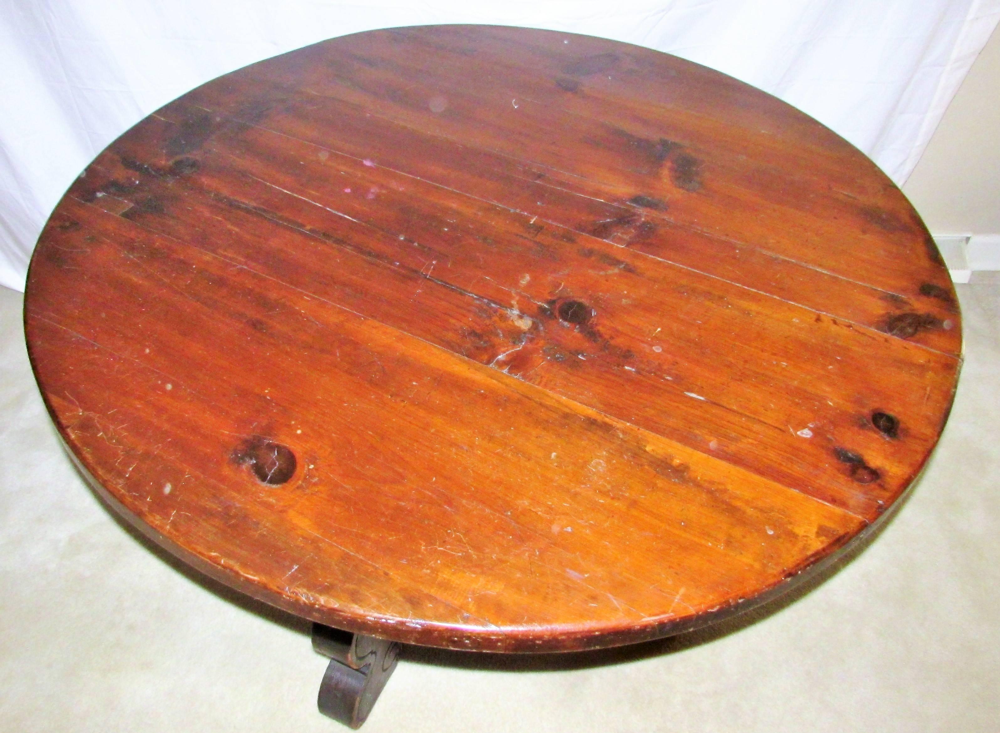 19th Century  Antique Catalan Style Pine Table, 1800 For Sale