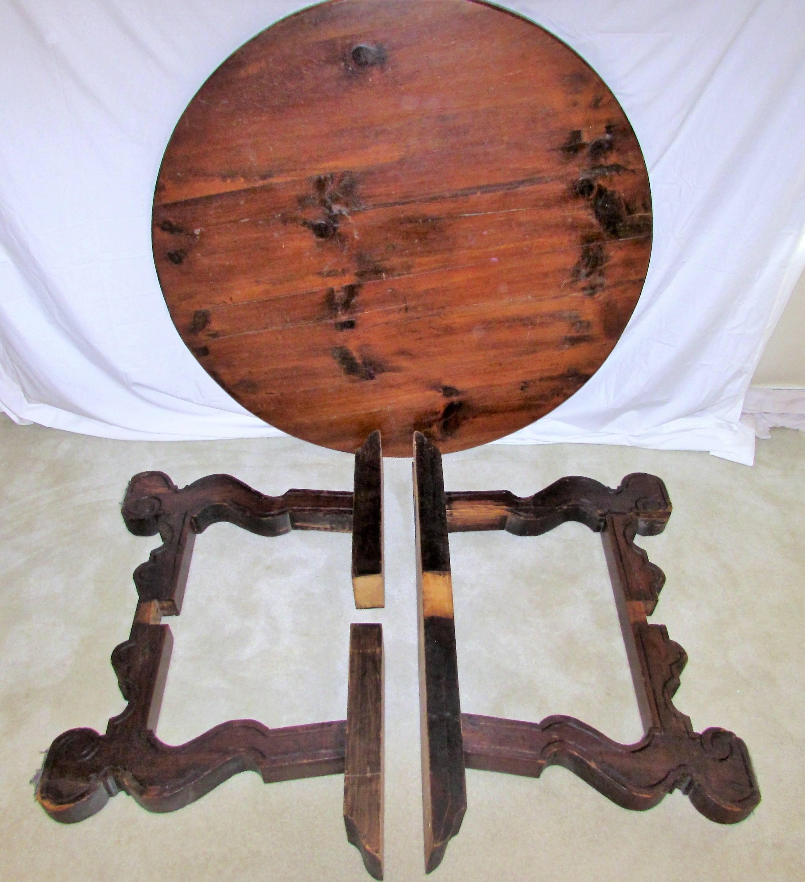  Antique Catalan Style Pine Table, 1800 For Sale 2