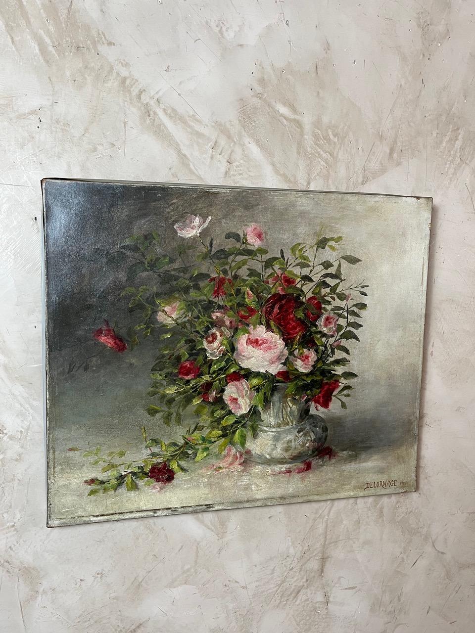 Frühes 20. Jahrhundert Französisch Öl auf Leinwand Signiert Delornage, 1906s im Angebot 9