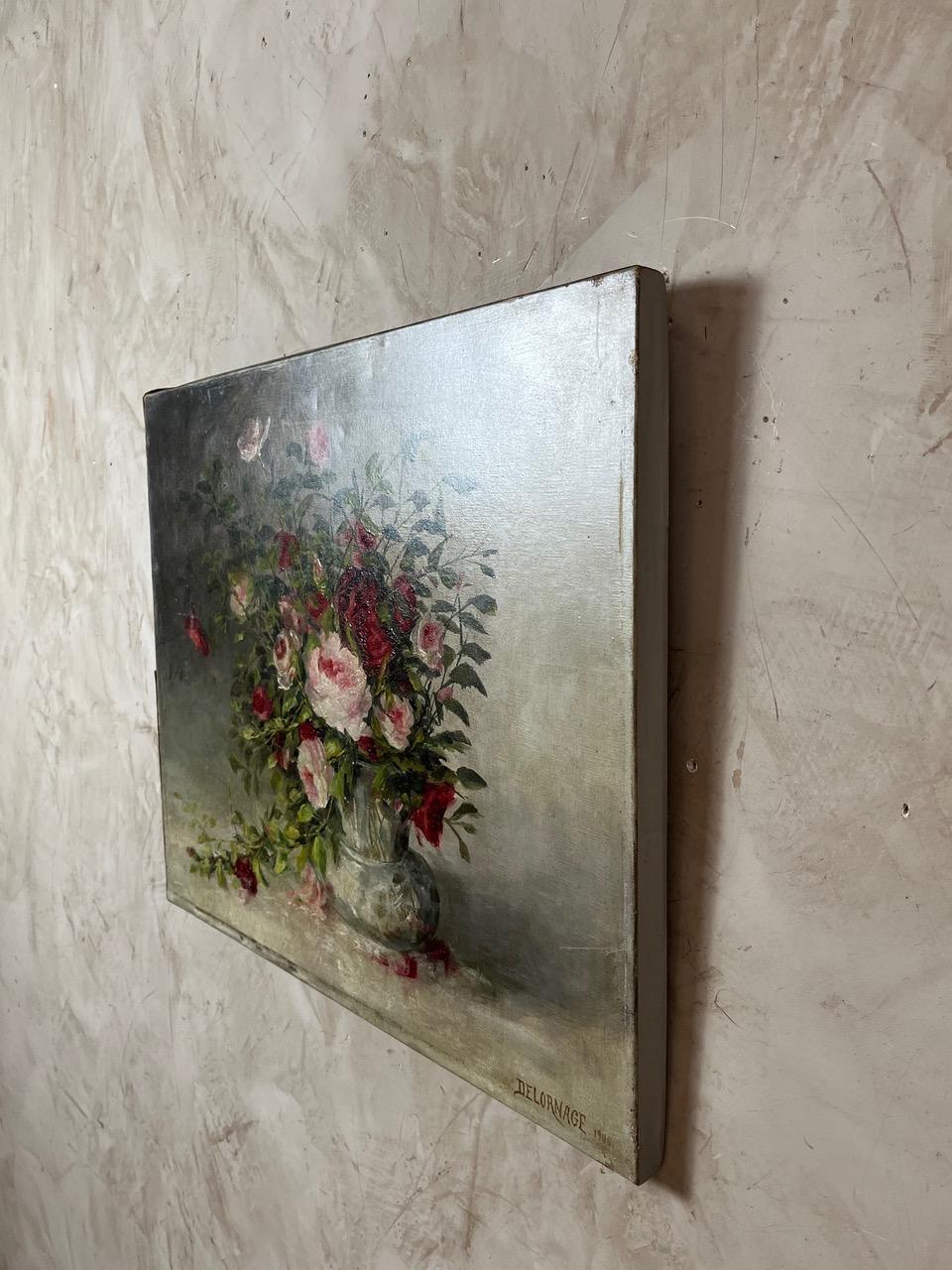 Frühes 20. Jahrhundert Französisch Öl auf Leinwand Signiert Delornage, 1906s im Angebot 3