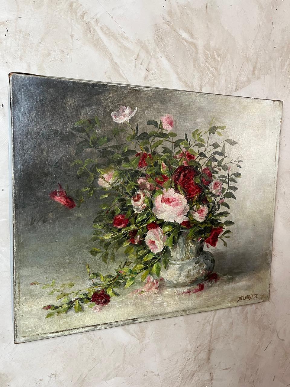 Frühes 20. Jahrhundert Französisch Öl auf Leinwand Signiert Delornage, 1906s im Angebot 10