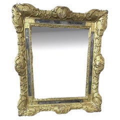 Antique 18th century Louis XV period Gilded Wood Wall Mirror