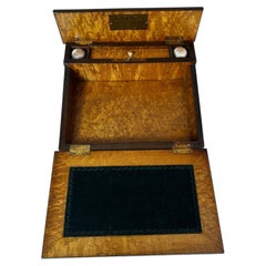 Napoleon III Burr Walnut Writing Slope, Circa 1880