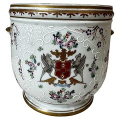 Cachepot in maiolica francese del XIX secolo di Edmé Samson, Parigi
