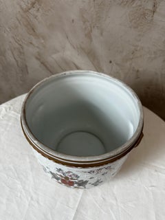 19th Century French Faience Cachepot by Edmé Samson, Paris