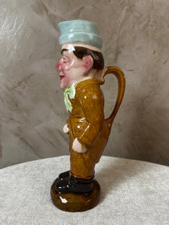 Early 20th century French Majolica Humorous Pitcher, 1900s