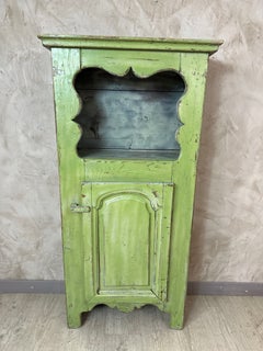 Early 20th century French Green-Patinated Pine Mountain Cabinet, circa 1900