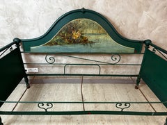 19th century French Napoleon III Period Wrought Iron Bed, 1870s