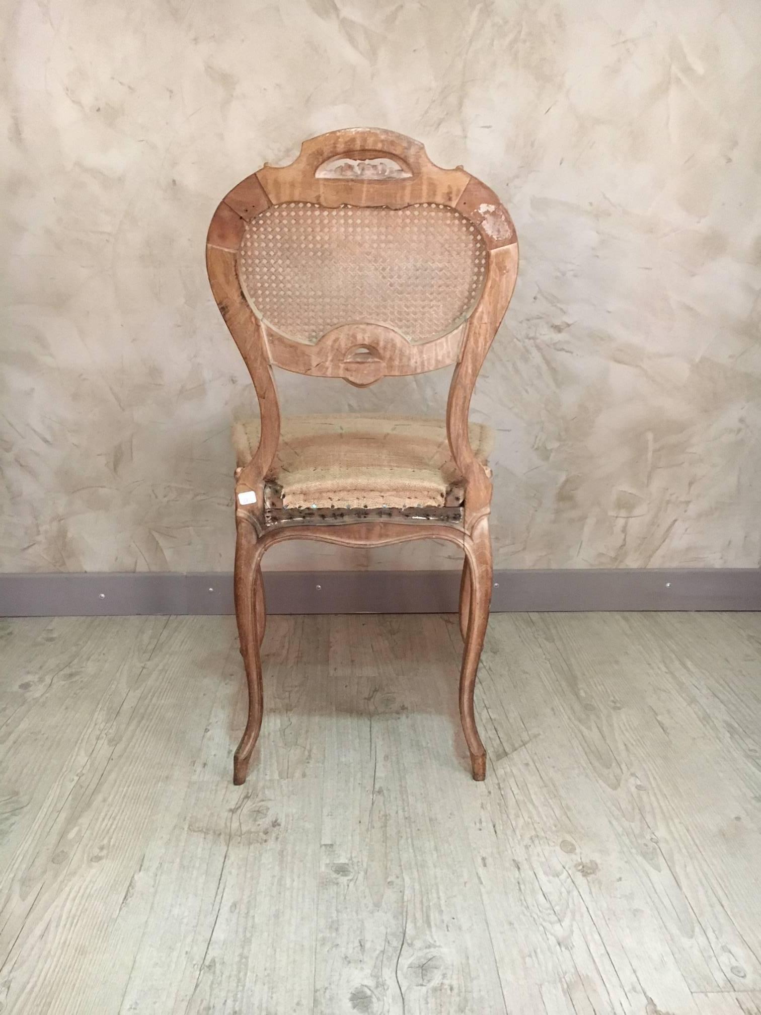 20th Century Louis XV Style Cane Chair Entirely Restored in the Traditional Way, 1900s