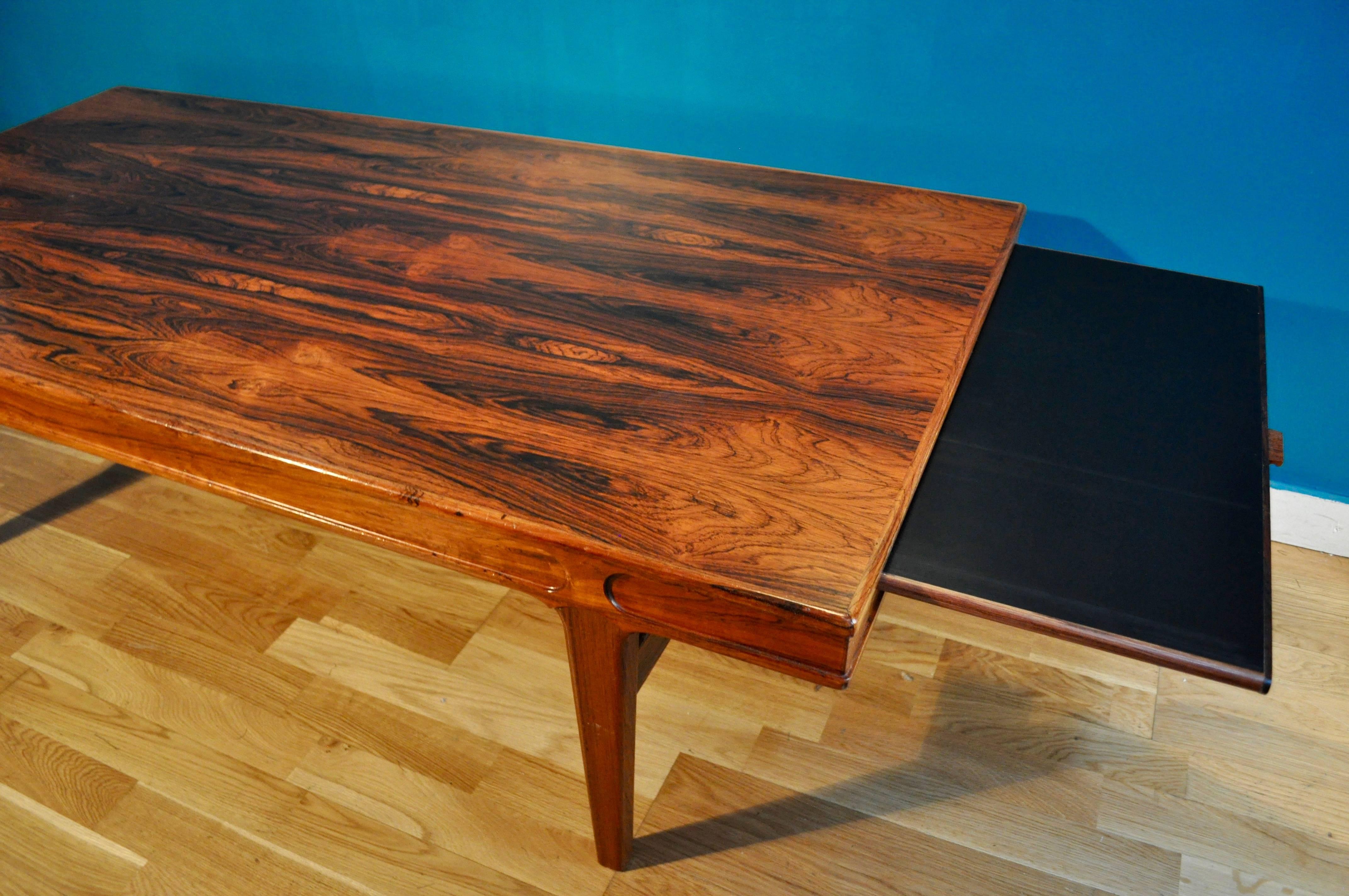 Scandinavian Modern Johannes Andersen Rosewood Danish Rectangular Coffee Table, 1950