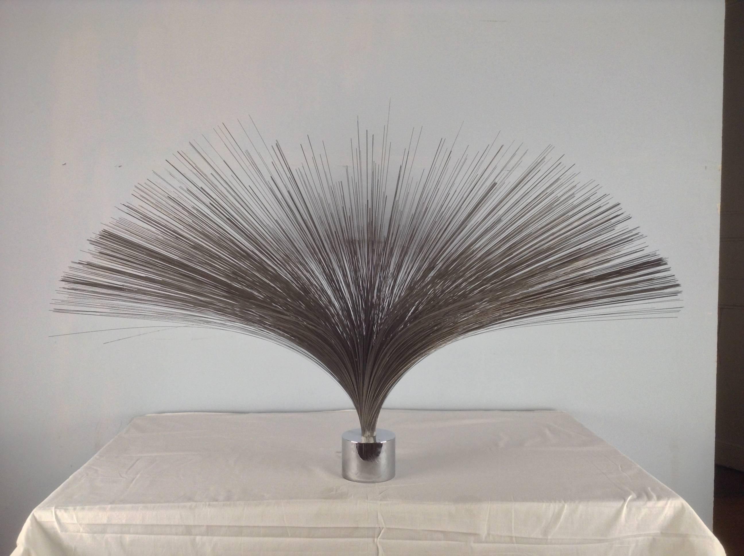 Art Nouveau Spray Sculpture by Harry Bertoia Bronze and Iron, 1965 For Sale