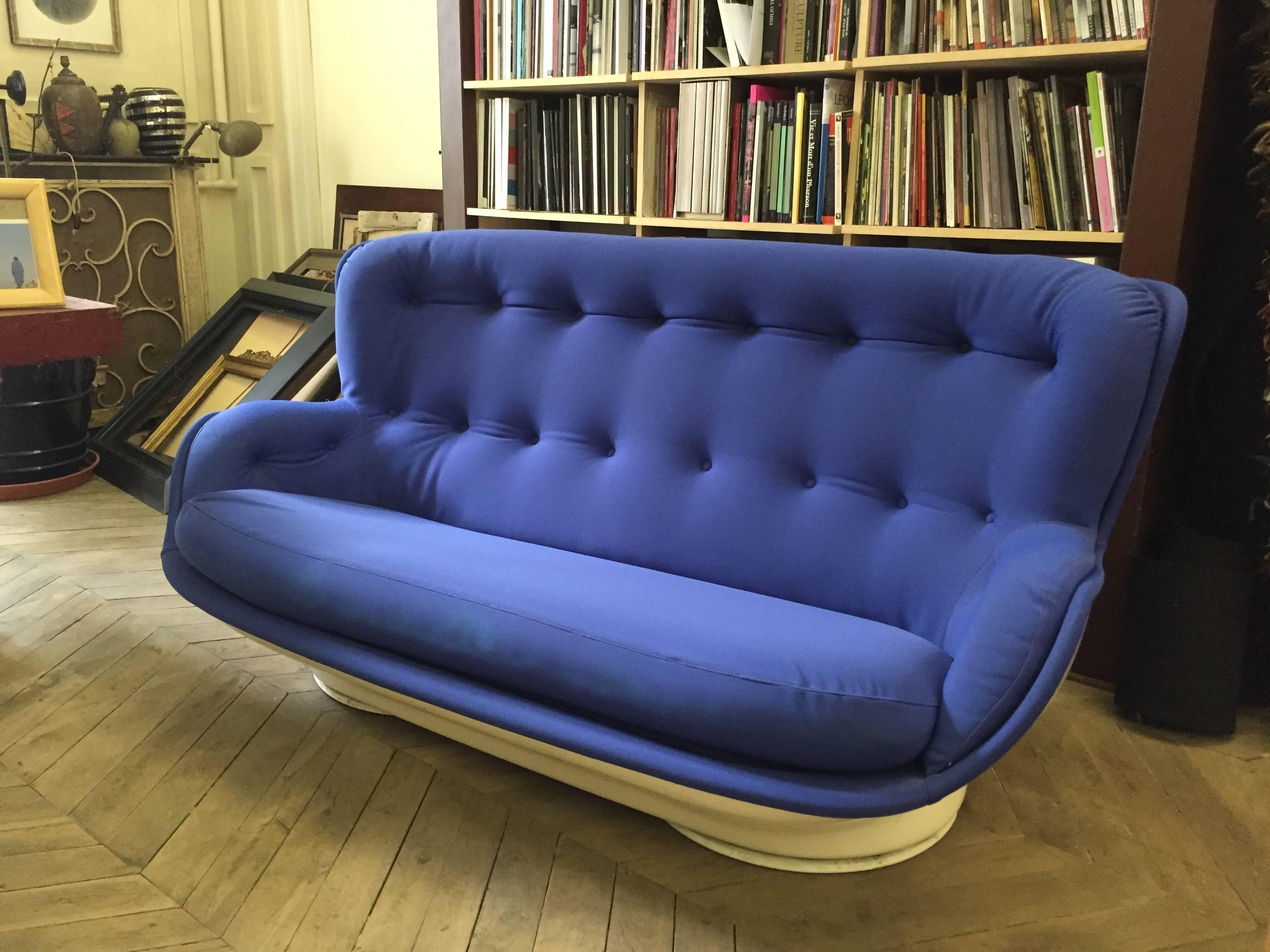 Sofa Fabric and Fiberglass by Michel Cadestin for Airborne, 1968 In Good Condition In Paris, FR