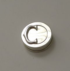 Pastillero vintage de Cartier en plata de ley, hacia 1980
