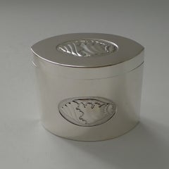Antique English Solid Sterling Silver Tea Caddy - 1902