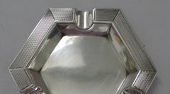 English Edwardian Solid / Sterling Silver Ashtray by William Neale - 1905