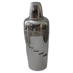 Coctelera italiana chapada en plata «Dial-a-Drink» con recetas, h. 1940