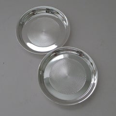 Hermès, Paris - Pair Vintage Silver Plated Coasters c.1950