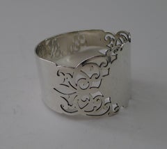 Anillo de servilleta de plata de ley maciza, fabricado en Inglaterra — Londres, 1943
