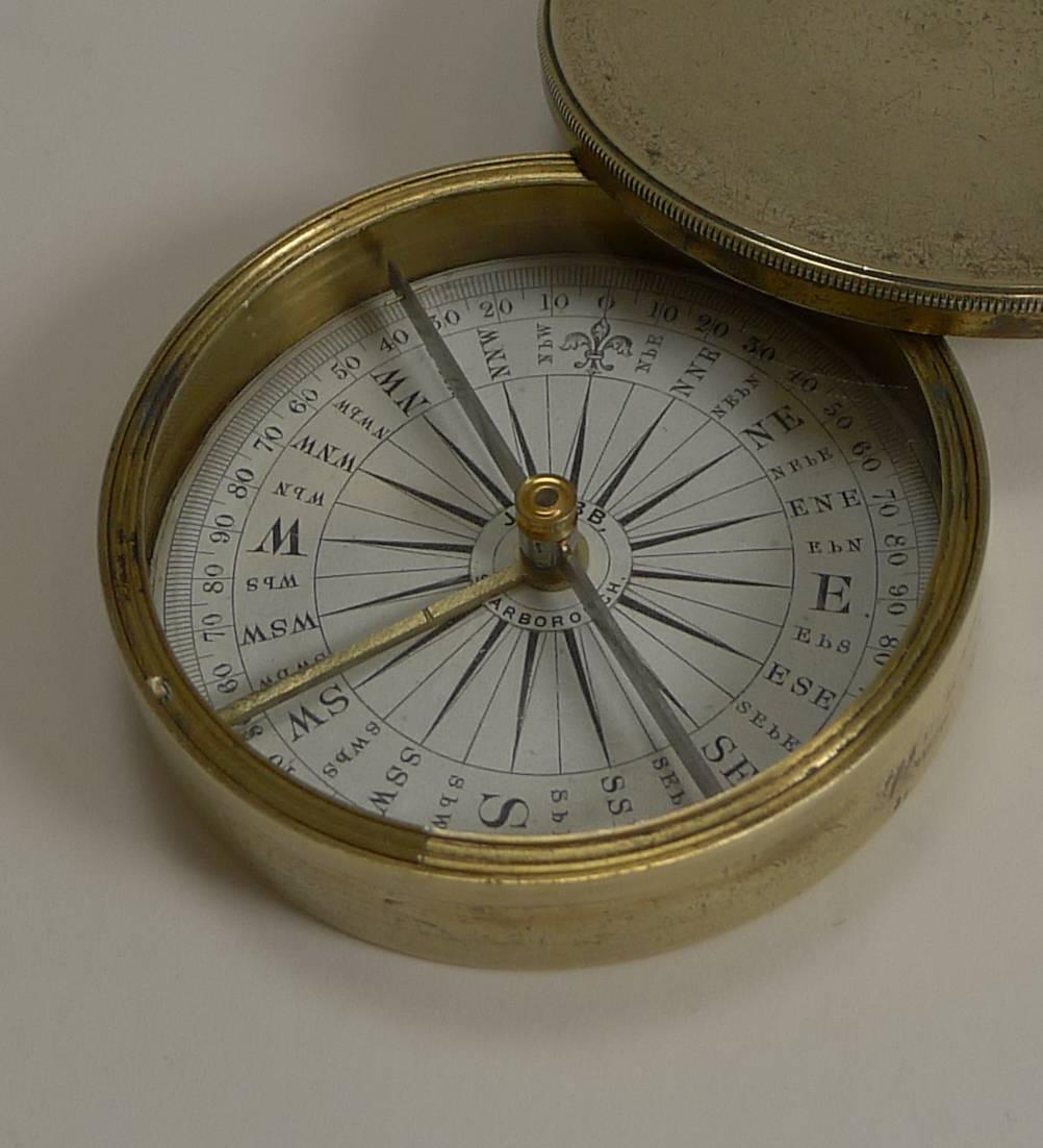 Antique English Signed Explorer Compass, circa 1880 1