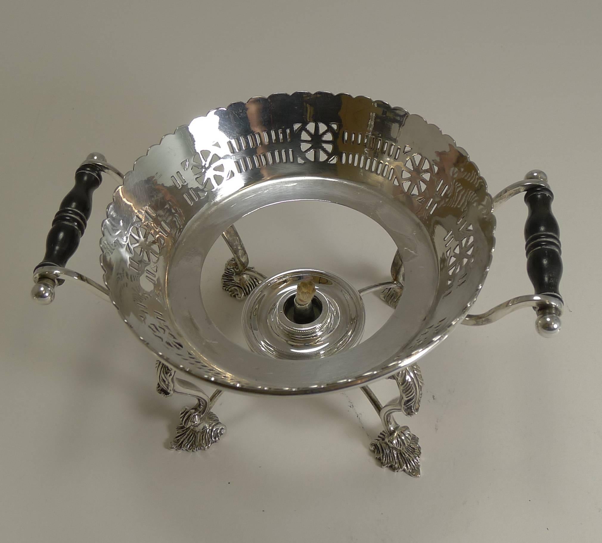 Early 20th Century Antique Silver Plated Kettle on Stand by Martin Hall, 1900