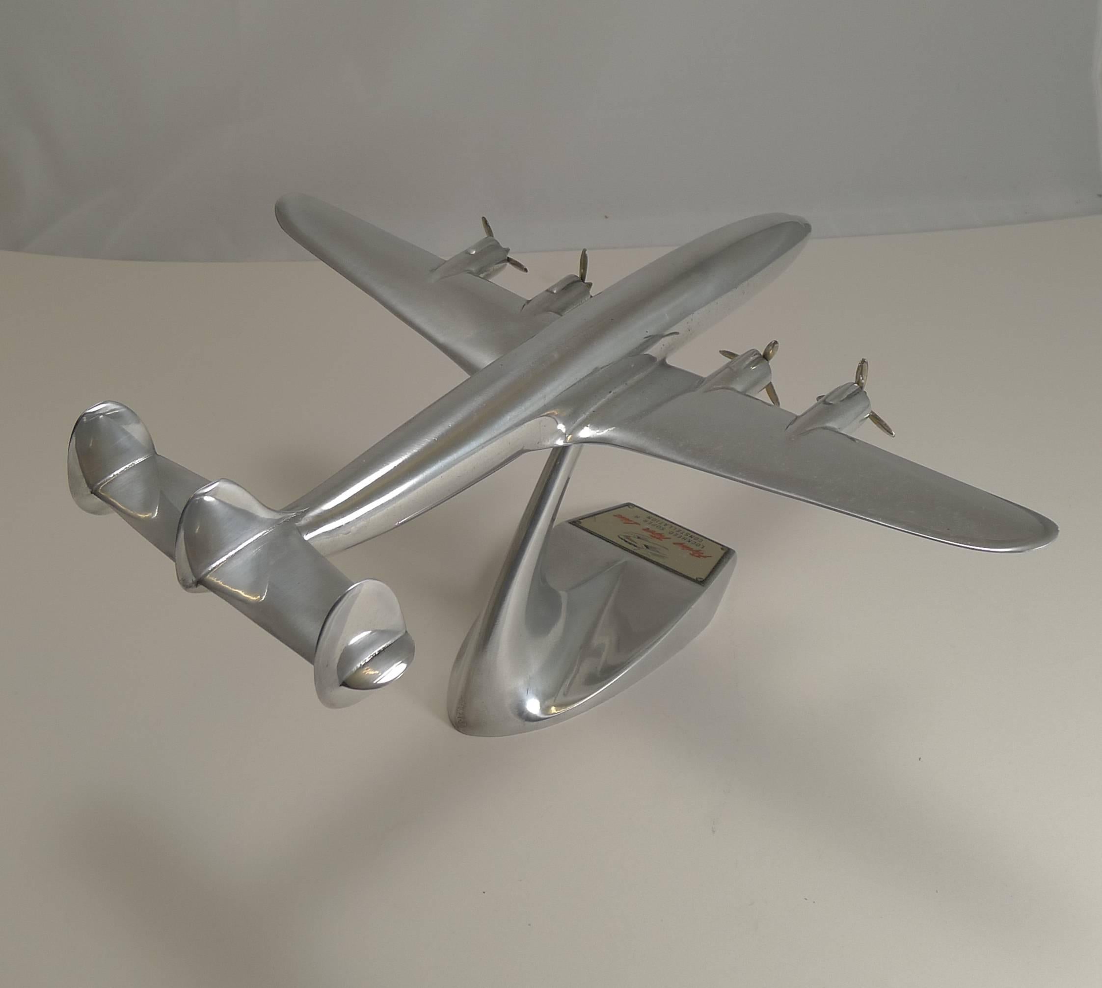 American Lockheed Super H Constellation Plane Model - Flying Tiger Line, circa 1957