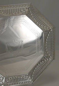 Antique English Silver Plated Salver or Tray, circa 1900