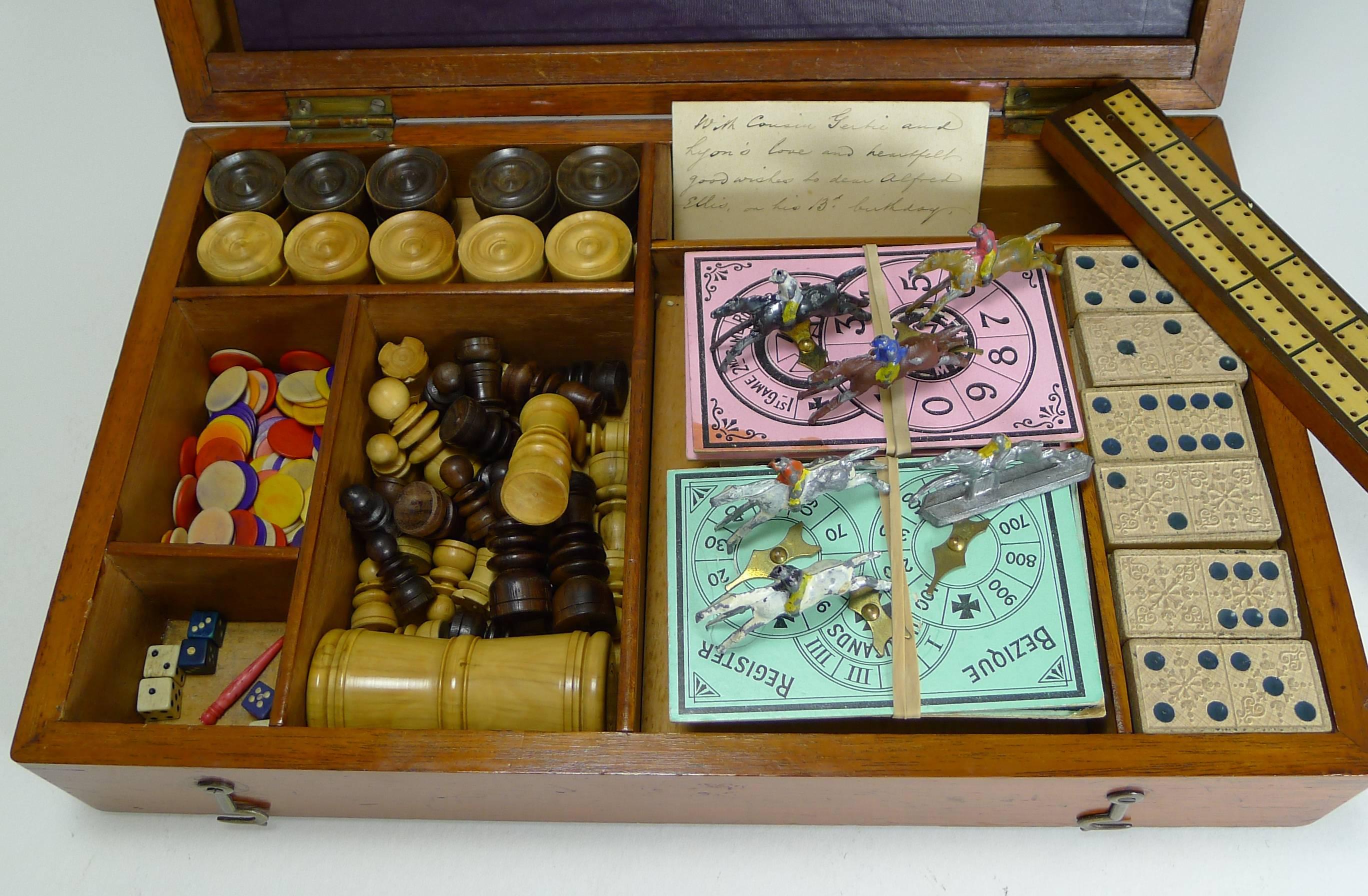 Antique English Games Box / Compendium, circa 1905 4