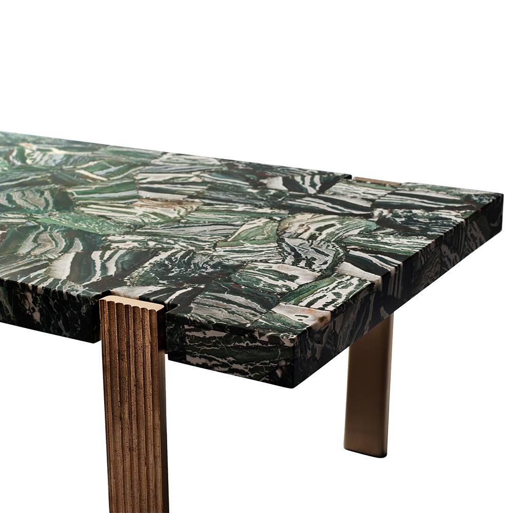 green agate coffee table