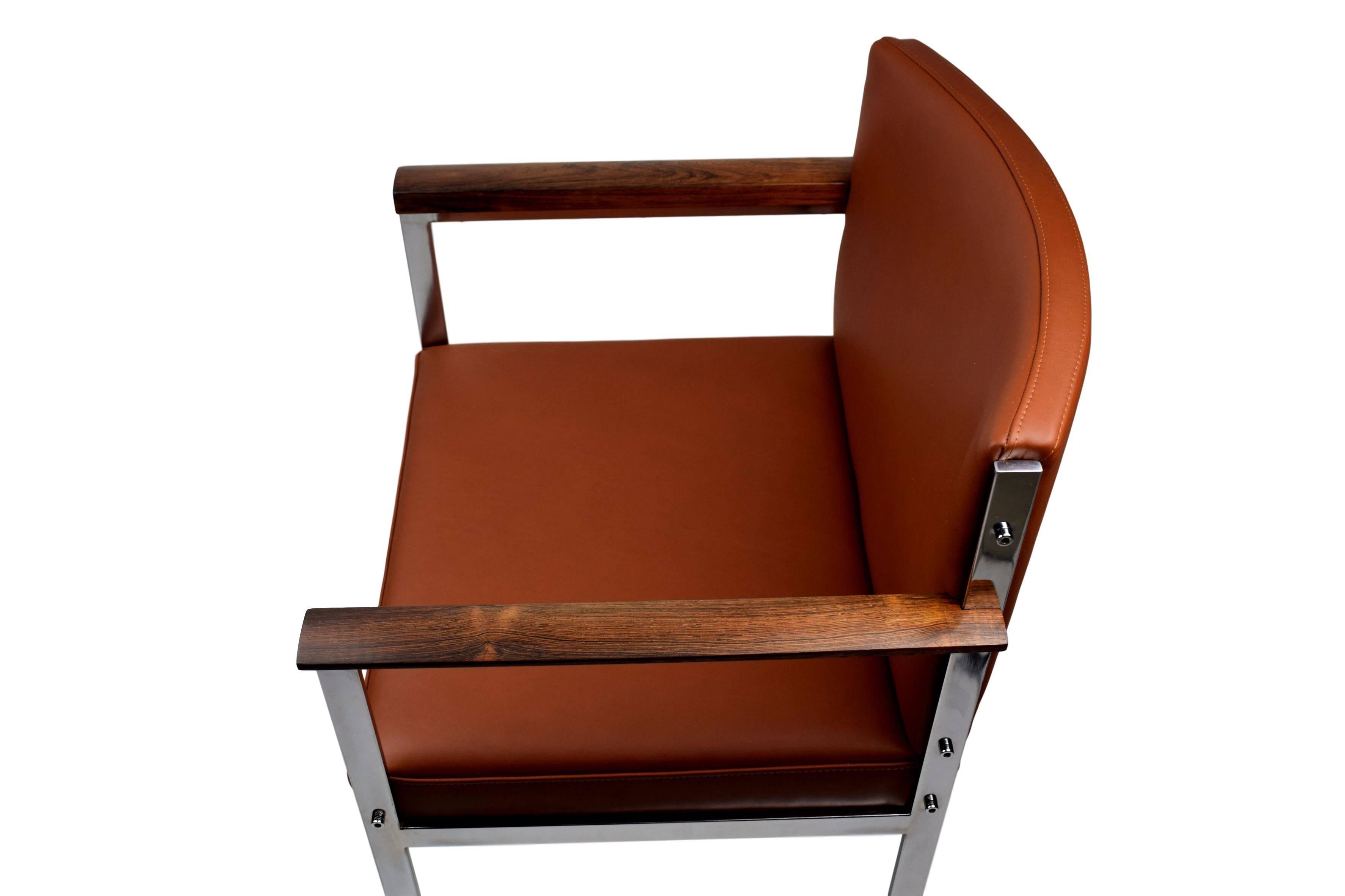 Scandinavian Modern Midcentury Armchair by Illum Wikkelsø, Aniline Leather, P. Schultz & Co For Sale