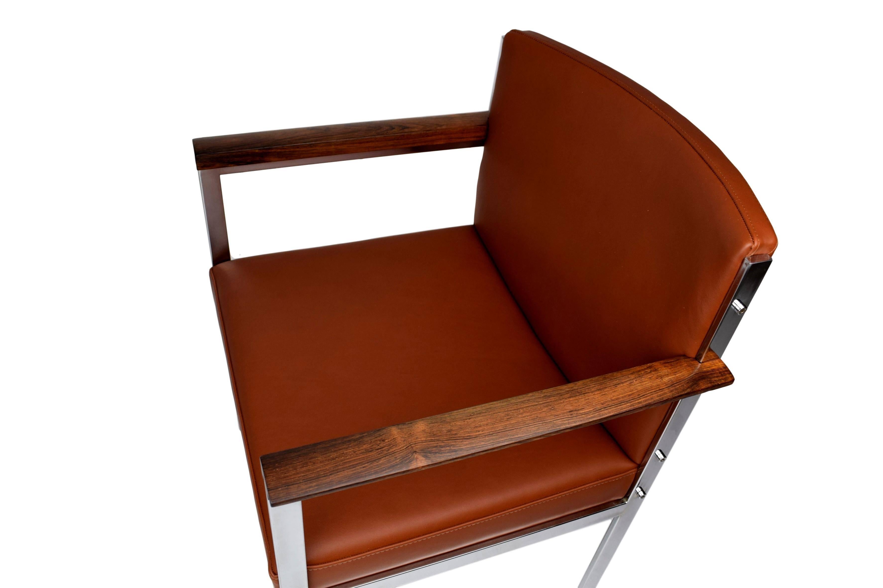 Midcentury Armchair by Illum Wikkelsø, Aniline Leather, P. Schultz & Co For Sale 2
