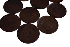 Danish Midcentury, Jens Harald Quistgaard, Ten Cover Plates, Wenge, Kronjyden